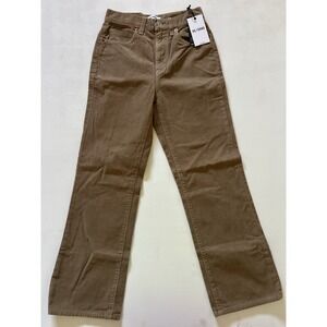 RE/DONE 70s Loose Flare Corduroy Pants Washed Khaki Size 24 NWT Woman's Pants